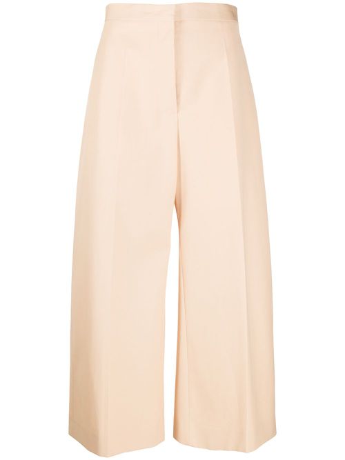 Wide-leg tailored trousers - Neutrals