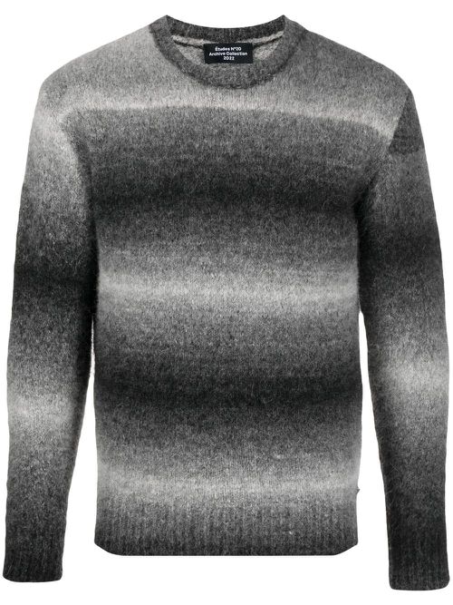 Moondog ombre stripe jumper - White