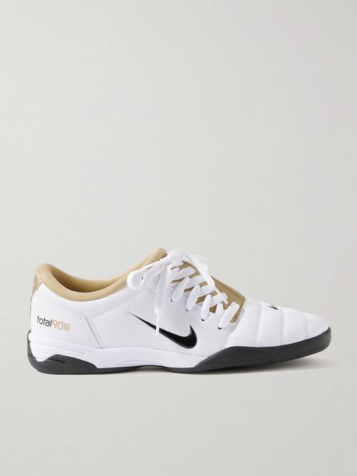 T90 Metallic Leather Sneakers - White