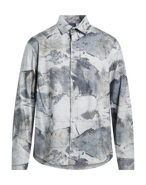 Man Shirt Slate blue Size L Cotton