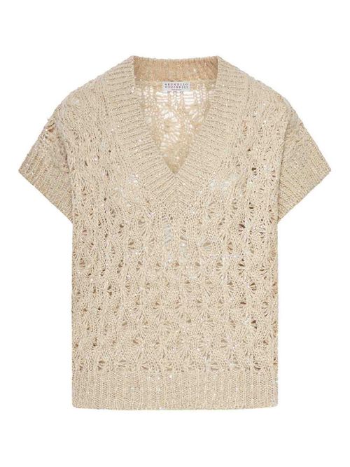 Linen And Silk Knitted Vest