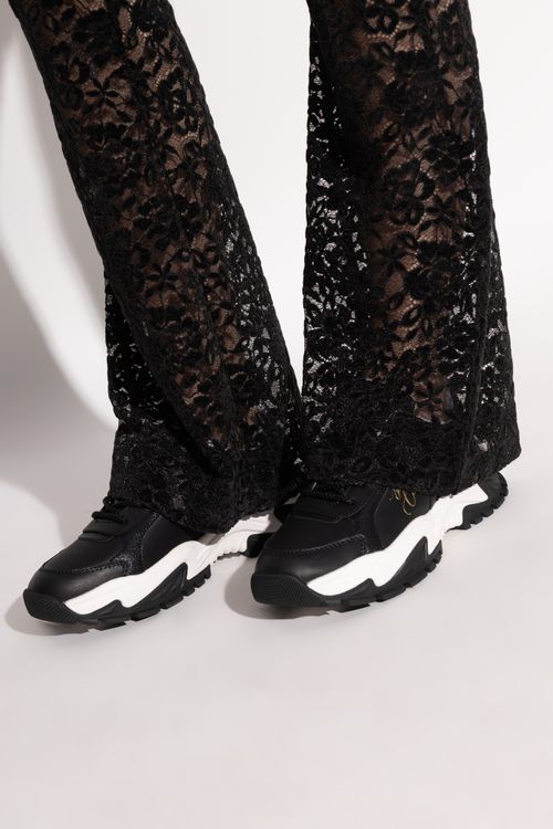 Sports Shoes With Printed Logo, Women's, Black