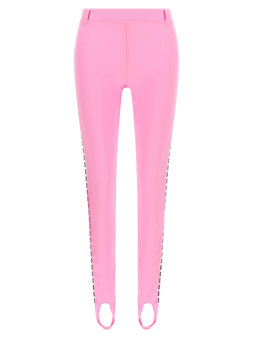Logo-Striped Stretch Lycra Leggings — Pink
