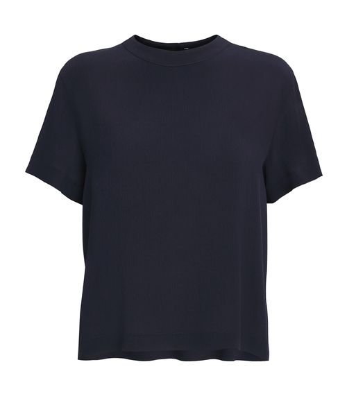 Silk Shirred Top