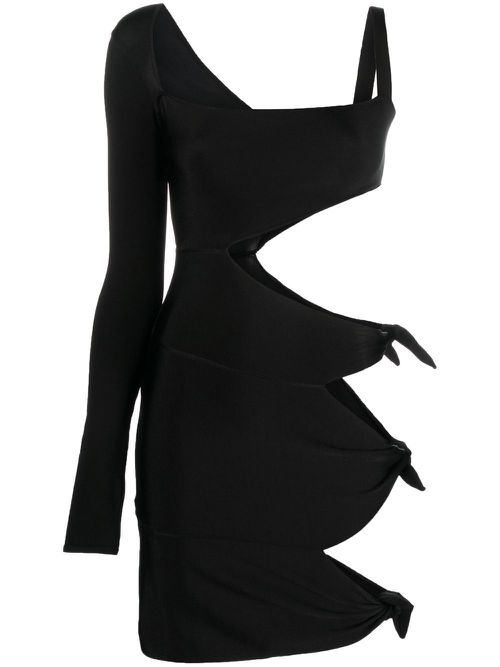 Cut out-detail mini dress - Black