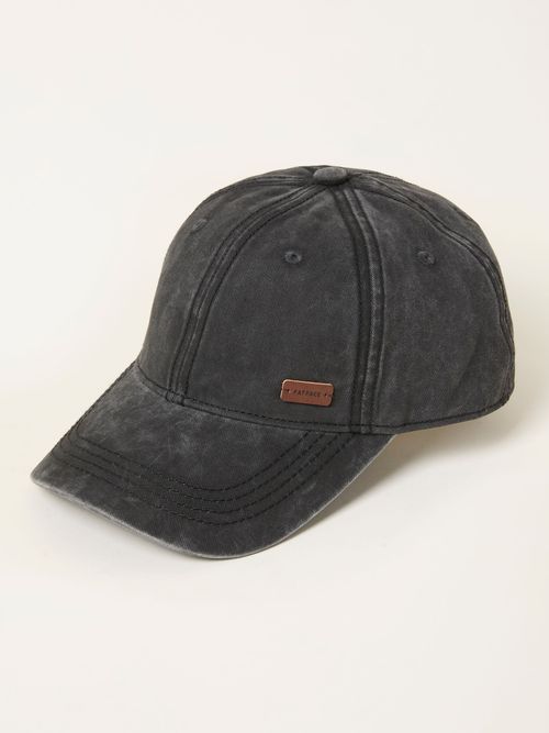 FatFace Washed Black Twill Baseball Cap