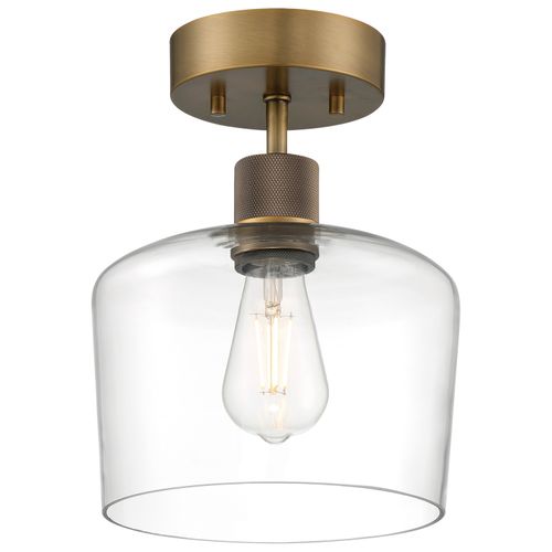 Antique Brushed Brass LED Semi Flush Mount from the Port Nine Chardonnay Collection