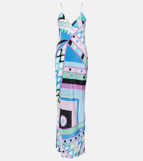 Vivara-printed silk maxi dress