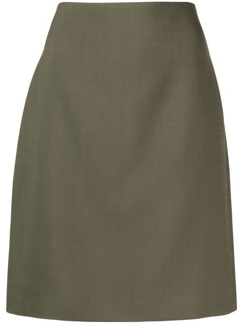Wool blend pencil skirt - Green