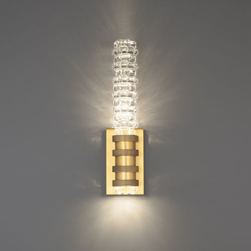Aged Brass LED Wall Sconce from the Kemberly Collection