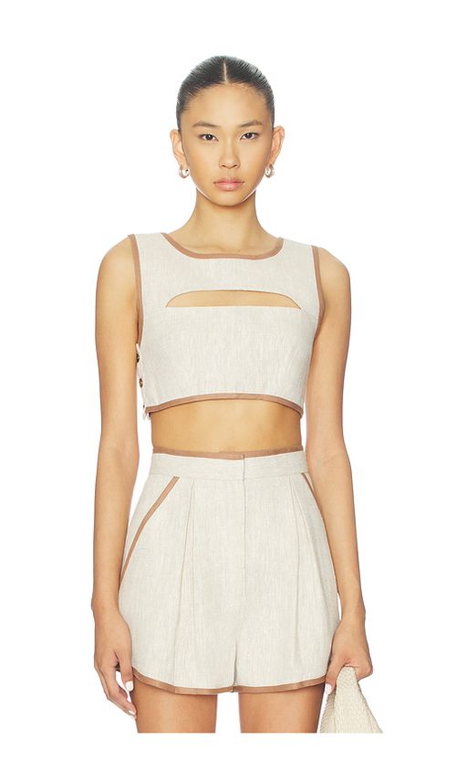 MATTHEW BRUCH Bound Cutout Crop Top in Beige. 6. Also , 4