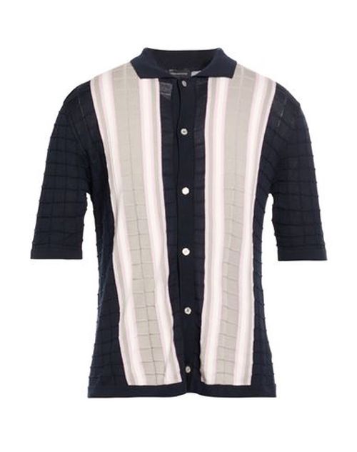 Man Shirt Midnight blue Size 46 Cotton