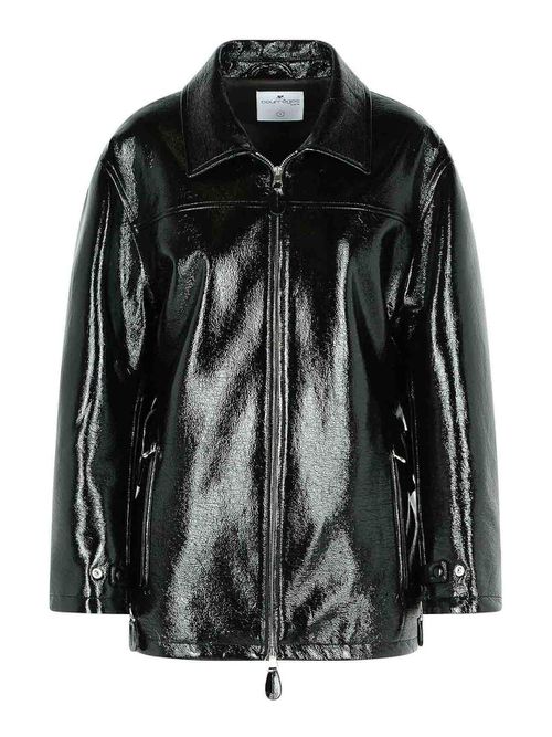 Vinyl Black Cotton Blend Jacket