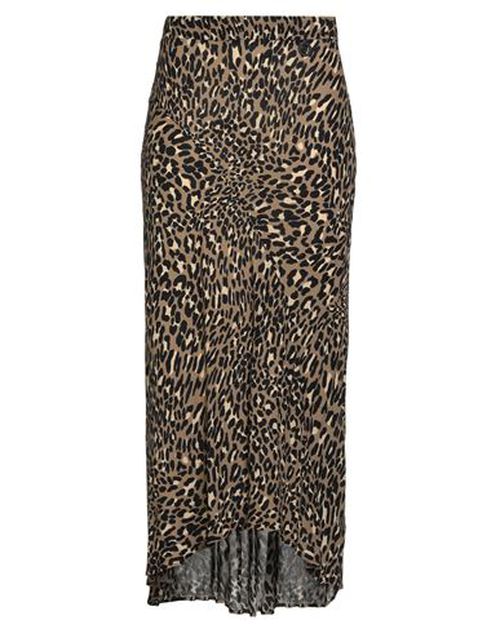 Woman Midi skirt Khaki Size 2 Viscose, Wool