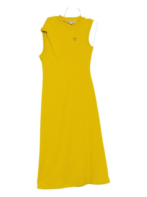 Pierced midi dress - Yellow