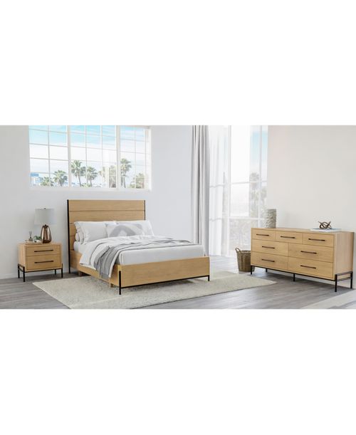 Linstead 3-Pc. Queen Panel Set (Bed, Dresser & Nightstand), Created for