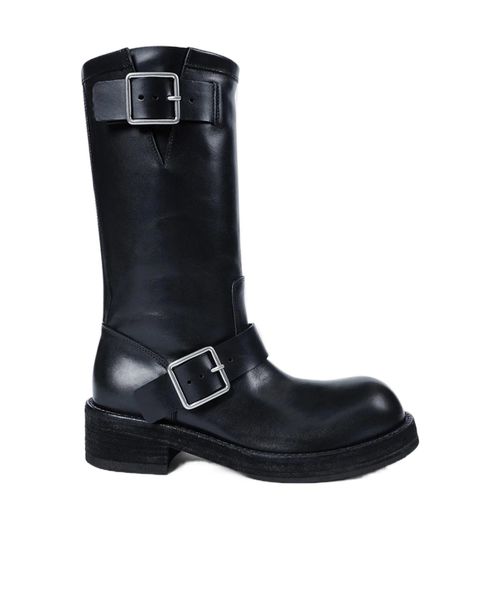 Sarith Engineer Biker Boots with Buckles