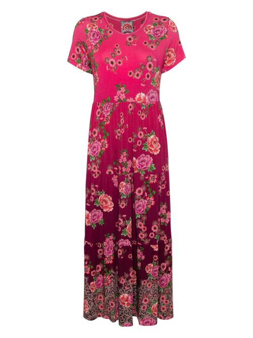 Tiered cap sleeve dress - Pink