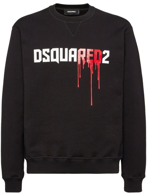 Logo-print cotton sweatshirt - Black
