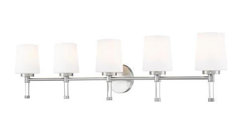 Henri 5-Light Bathroom Vanity Light in Brushed Nicke