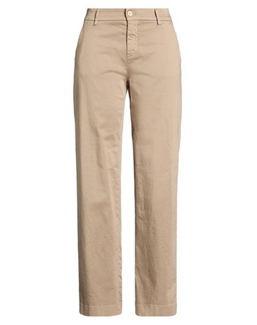 Woman Pants Khaki Size 6 Cotton, Polyester, Elastane