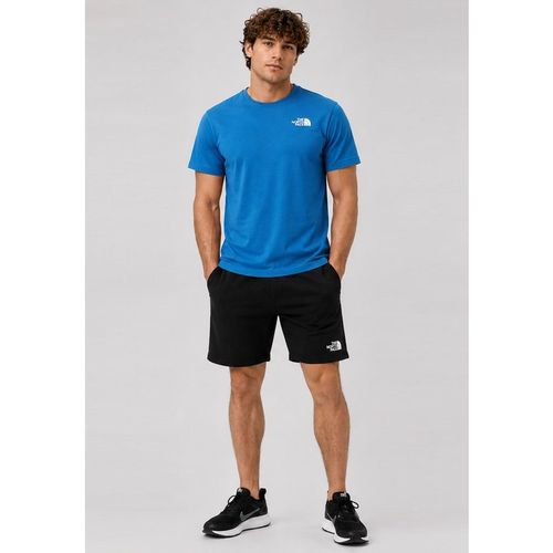 The North Face Mens Simple Dome T-Shirt & French Terry Shorts Set – Dusk Blue / Black - Multicolour