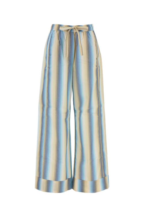 Striped Cotton Trousers — Multicolor