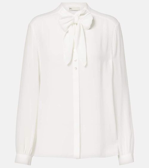 Tie-neck georgette blouse