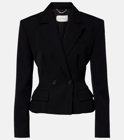 Peplum wool blazer
