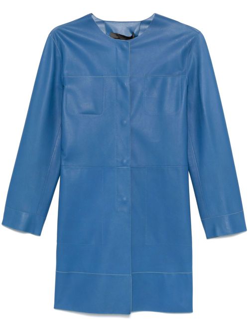 Leather coat - Blue