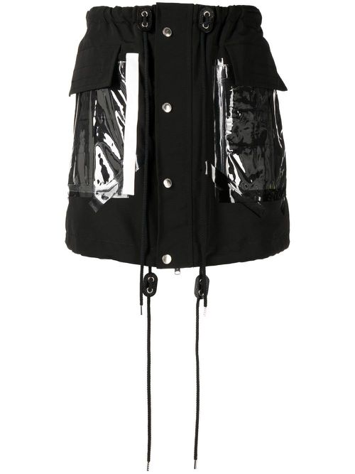 Cargo-pocket belt bag - Black
