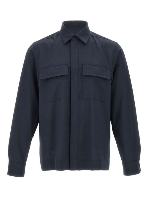 Classic-collar shirt - Blue