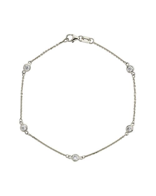 Suzy Levian 14K 0.25 ct. tw. Diamond Station Bracelet