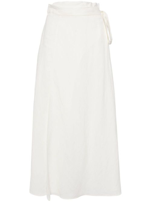 High-waisted wrap skirt - Neutrals