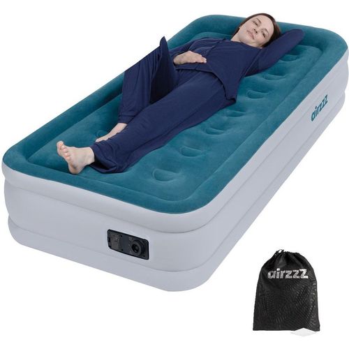 High-Raised Inflatable Air Bed with Built-In Electric Pump