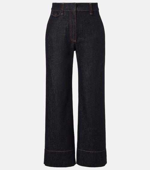 Brunello Cucinelli High-rise wide-leg jeans