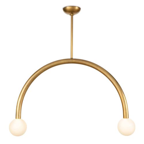 Natural Brass LED Pendant from the Happy Collection