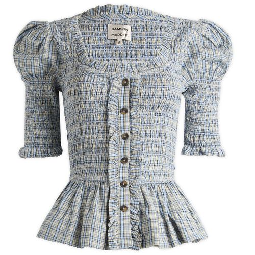 Women's Mansi Shirred Blouse Cloudy