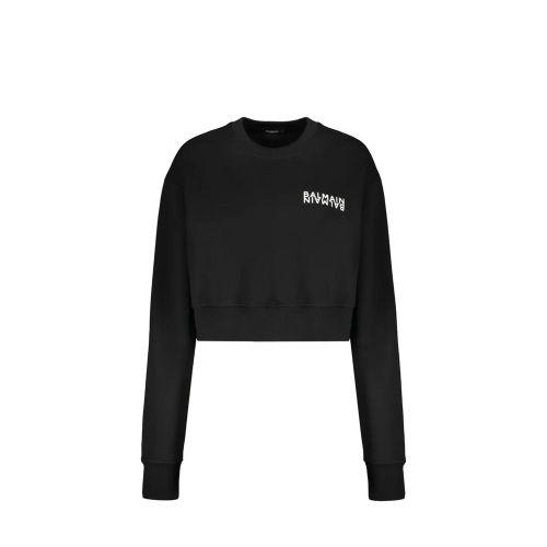 Logo-Print Cotton Sweatshirt — Black