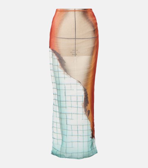 Fire tulle maxi skirt