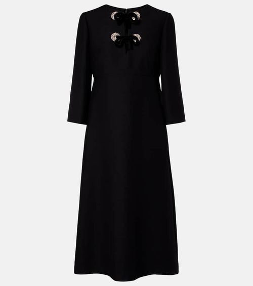 Crepe Couture embellished midi dress