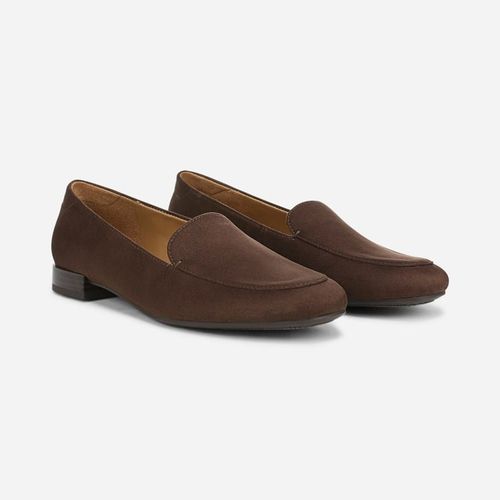 Dahlia Loafer Shoes, Chocolate Brown Microfiber