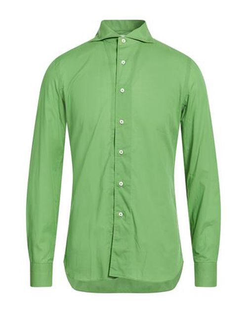 Man Shirt Green Size 15 Cotton