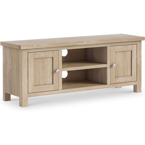 Farro Washed Oak Large 120cm TV Stand with Storage | Roseland
