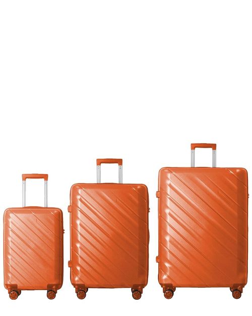 3Pc Luggage Set With Four Spinner Wheels & Scratch-Resistant Surface
