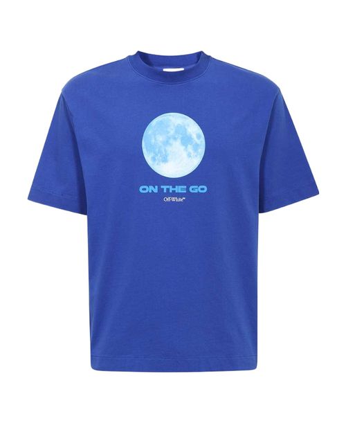 Moon-print cotton T-shirt