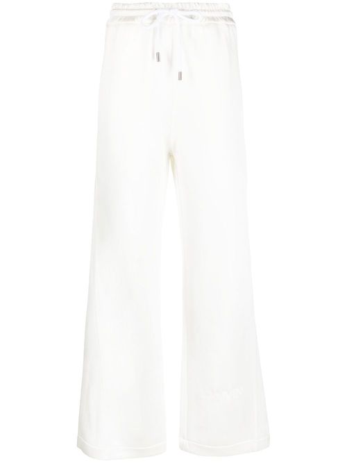 Wide-leg track pants - White