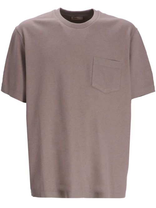 Patch pocket t-shirt - Purple