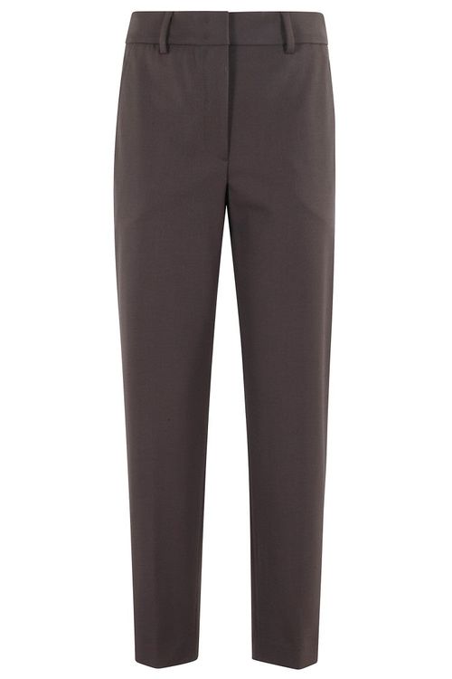 Straight Leg High-Waist Pants With Four-Pocket Design