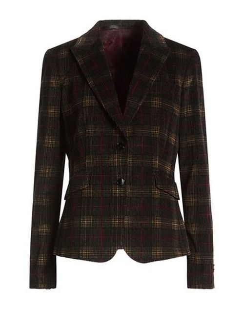 Woman Blazer Dark brown Size 4 Cotton